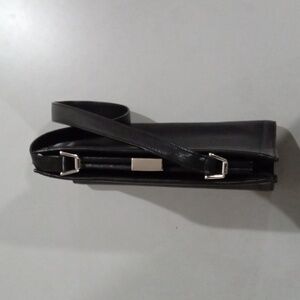 Adrienne Vittadini black leather handbag